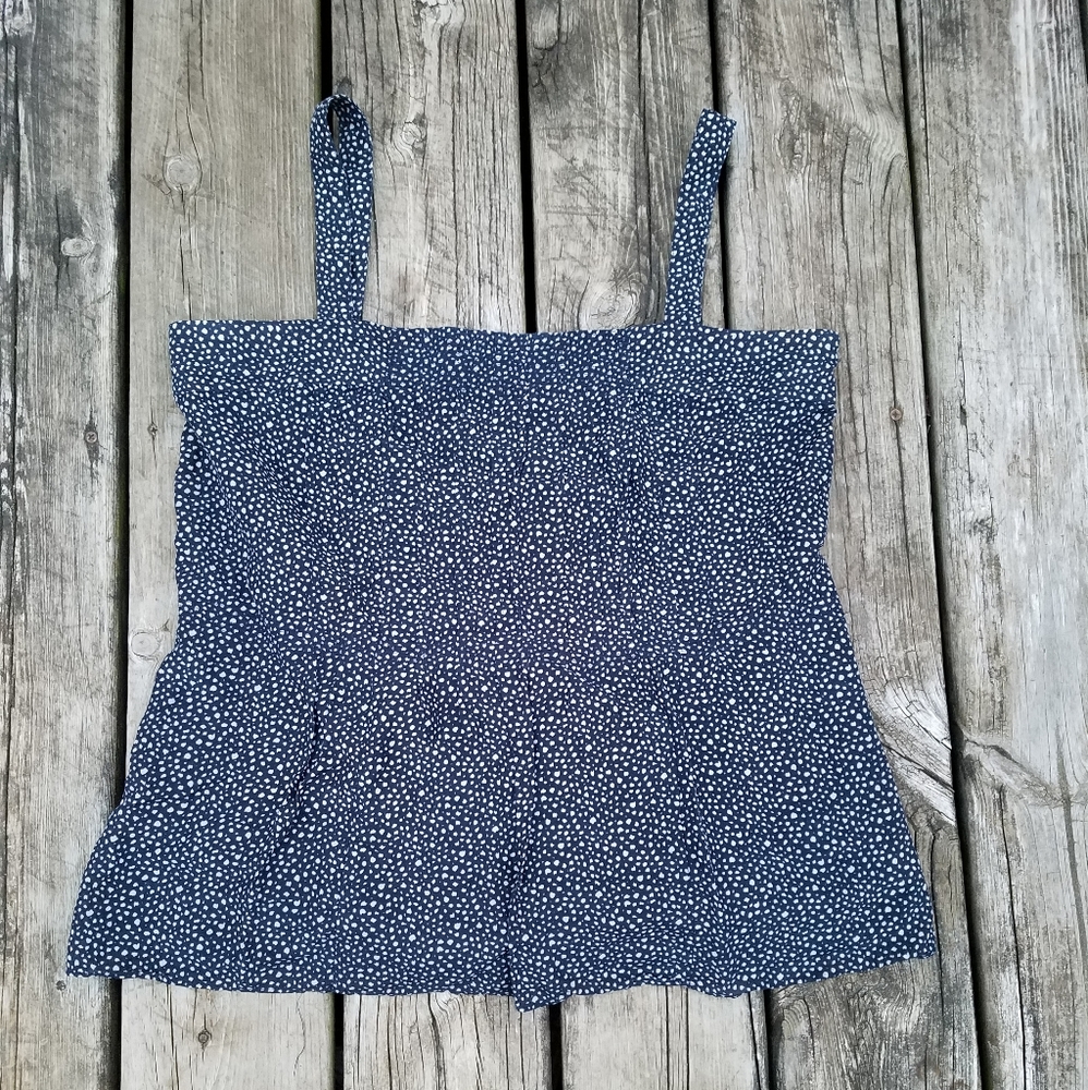Women's Gap navy blue and white tunic tank top